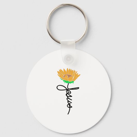 イエスフラワーゴッドチャーチクリスチャンクリスティクリスティー キーホルダー (正面)