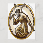 イエスホールディング金ゴールドクロス ポストカード (正面)