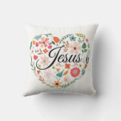 イエスボホクリスチャンハートモチーフ感動的 クッション (裏面)