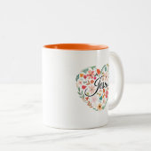 イエスボホクリスチャンハートモチーフ感動的 ツートーンマグカップ (正面右)