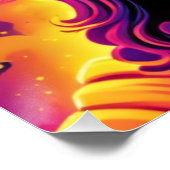 イエスポートレートインネオンはっきりしたスタイル ポスター (コーナー)