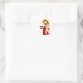 イエスポートレート – 私はそれを聞いた。宗教的ギフト スクエアシール (バッグ)