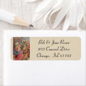 イエスマリージョセフ出生マンガーフラワーズ ラベル (インサイチュ)