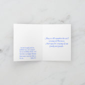 イエスメアリーとヨセフのステンドグラスのホリデーカード シーズンカード (内部)