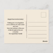 イエスモダンキリスト教の復活祭 ポストカード (裏面)