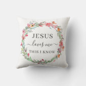 イエスラブミーウォーターカラーフローラリース クッション (裏面)