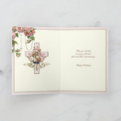 イエスヴァージンメアリーフローラバラ宗教的カード カード (内部)