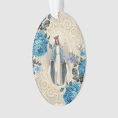 イエスヴァージンメリー宗教的ヴィンテージフローラレース オーナメント (正面)