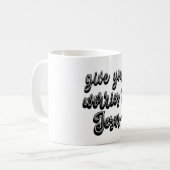 イエス与えに対する心配 コーヒーマグカップ (正面左)