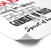 イエス与えは私の美しいの灰の壁の芸術 ポスター (角)