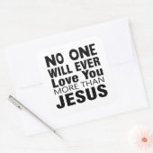 イエス以上にあなたを愛する人はいない スクエアシール (封筒)