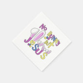 イエス以外のバニーはいない | イースターブレックファースト スタンダードカクテルナプキン (角)