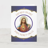 イエス伝統的様のカトリックの聖なるハート シーズンカード (正面)