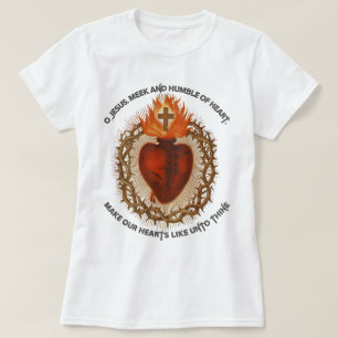 イエス伝統的様の最も神聖なカトリックハート Tシャツ