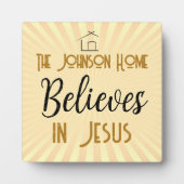 イエス信じの家族 フォトプラーク (正面)