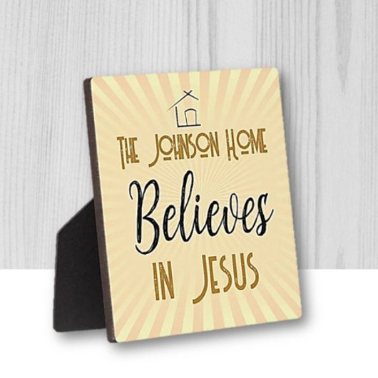 イエス信じの家族 フォトプラーク