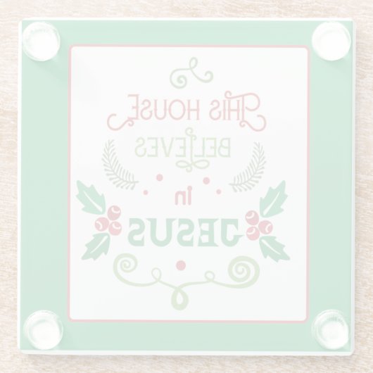 イエス信じの家 ガラスコースター (裏面)