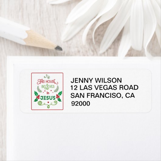 イエス信じの家 ラベル (インサイチュ)