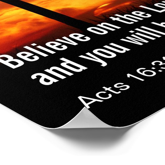 イエス信じキリストの上で、あなた方はキリストになる ポスター (角)