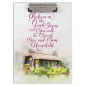 イエス信じ様に入って、あなた方は救 クリップボード (正面)