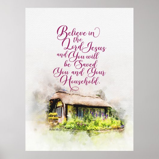 イエス信じ様に入って、あなた方は救 ポスター (正面)