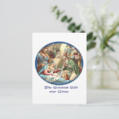 イエス出生シーンの贈り物 ポストカード (スタンド正面)