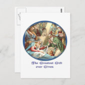 イエス出生シーンの贈り物 ポストカード (正面/裏面)