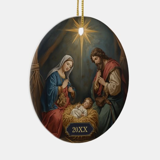 イエス出生宗教クリスマスオーナメント セラミックオーナメント (右)