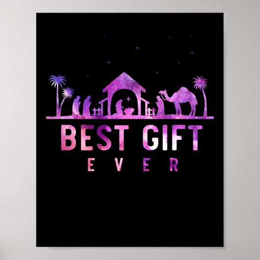 イエス出生宗教的クリスチャン・クリスマス ポスター (正面)