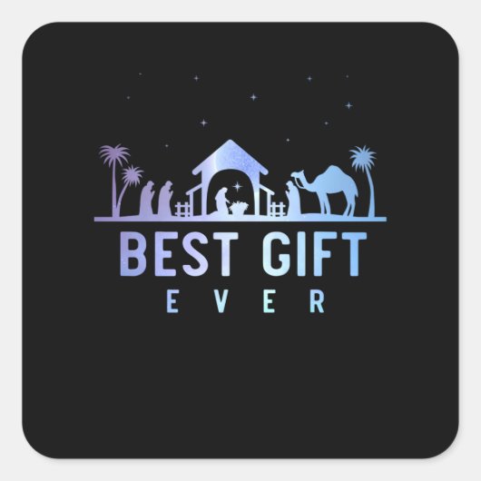 イエス出生宗教的クリスマスクリスチャン スクエアシール (正面)