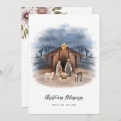 イエス出生聖ヨセフヴァージンメアリークリスチャン シーズンカード (正面/裏面)