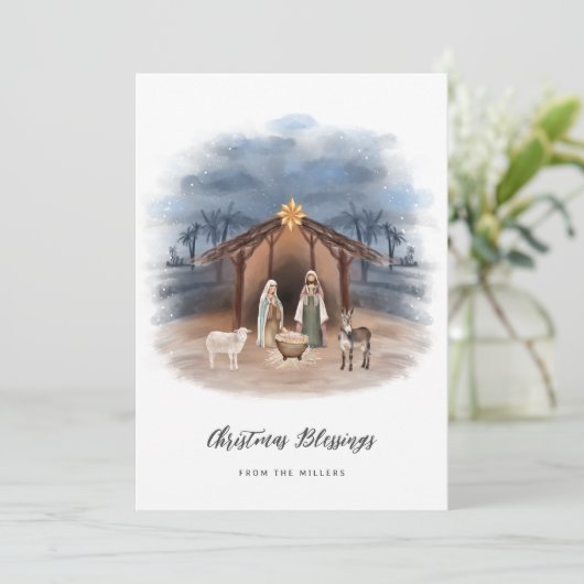 イエス出生聖ヨセフヴァージンメアリークリスチャン シーズンカード (スタンド正面)