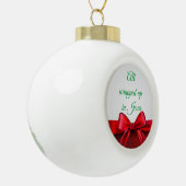 イエス包まれた様の陶製ボールクリスマスか セラミックボールオーナメント (左)