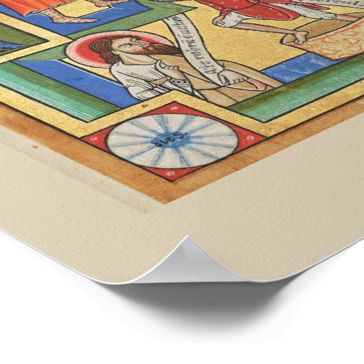 イエス十字中世のイルミネーション ポスター (角)