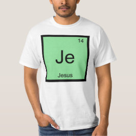 イエス名化学元素周期表 Tシャツ