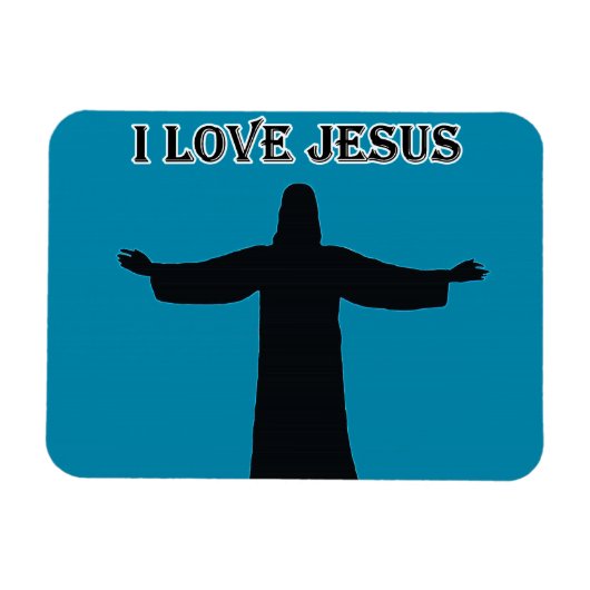 イエス大好きなフレキシブル写真マグネット マグネット (横)
