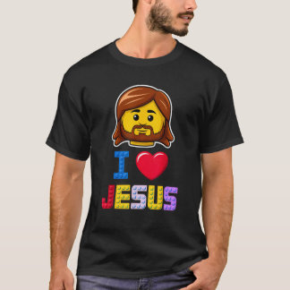 イエス大好き マスタービルダー ビルディングブリック ブロック Tシャツ