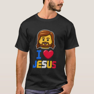 イエス大好き マスタービルダー ビルディングブリック ブロック Tシャツ