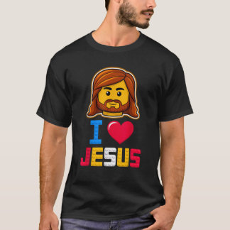 イエス大好き マスタービルダー ビルディングブリック ブロック Tシャツ