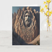 イエス威厳のあるの像:主は私の岩である カード (黄色い花)