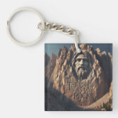 イエス威厳のあるの像：主は私の岩である キーホルダー (正面)