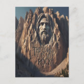 イエス威厳のあるの像：主は私の岩である ポストカード (正面)