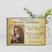 イエス宗教聖パドレピオ祈りの言葉カトリック カード (スタンド正面)