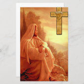 イエス定置宗教カトリックのチラシ 便箋 (正面/裏面)