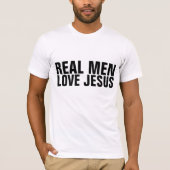 イエス実在のTシャツが好きな男性 Tシャツ (正面)
