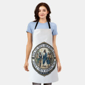 イエス弁証学神学オタクTシャツ信仰ベース エプロン (着用した状態)