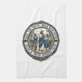 イエス弁証学神学オタクTシャツ信仰ベース キッチンタオル (縦)