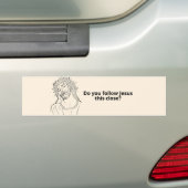 イエス後を追は近いのか？バンパおもしろいー バンパーステッカー (車上)