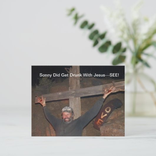 イエス得のハガキ飲とソニー ポストカード (スタンド正面)