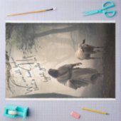 イエス我々はすべて壊れたデコパージュティッシュペーパー 薄葉紙 (クラフト)